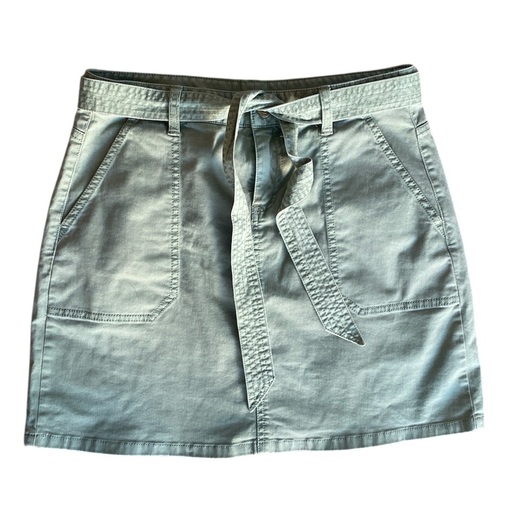 Vineyard Vines Light Green Denim Skirt Tie Waist, 2R0640, Women’s 4